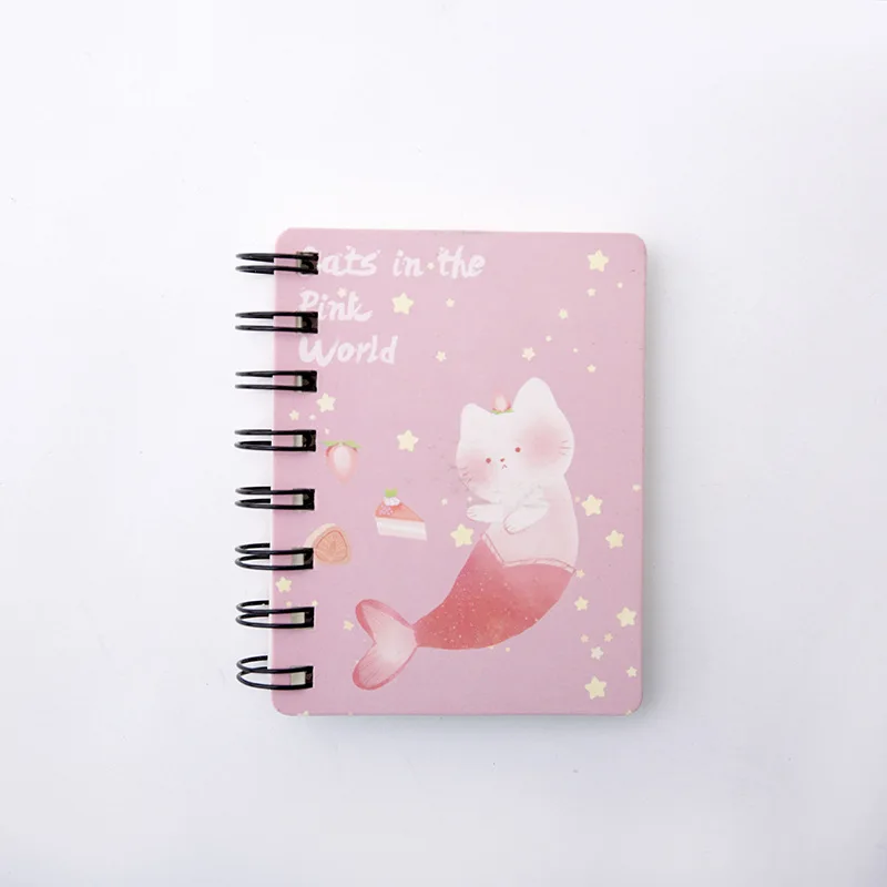 Kawaii милый мультяшный Единорог Кот мини блокнот на спирали ежедневный