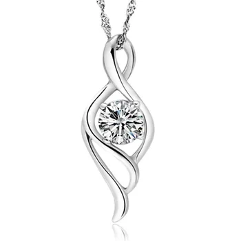 

Pure Silver Pendant Necklace 45cm Silver Chain Perfect Jewelry Gift For Girl