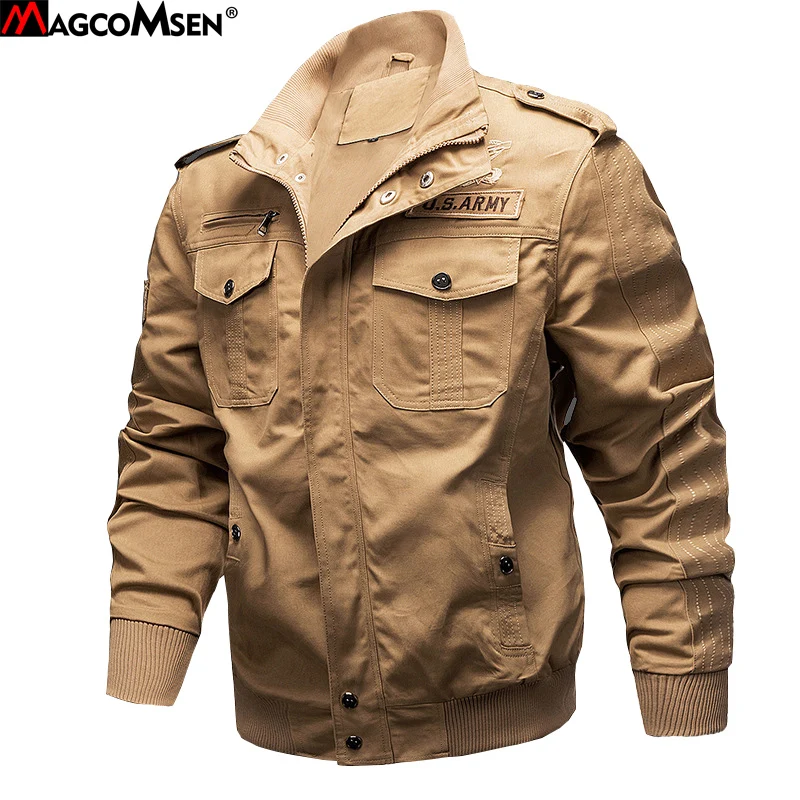 Men Winter Jacket Casual Military Cargo Jackets Army Pilot