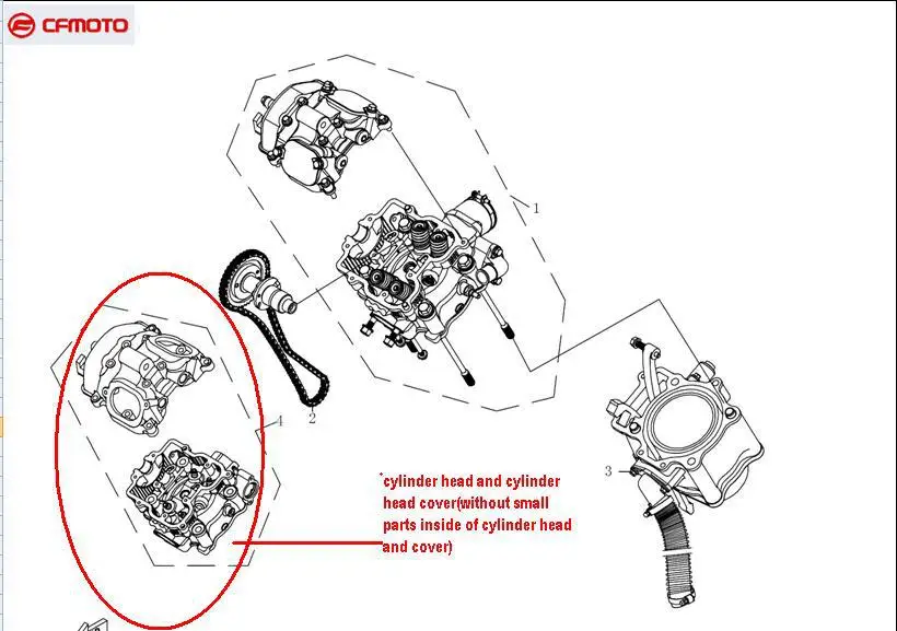 Головка цилиндра и крышка головки цилиндра двигателя CF500 CF188. Это только корпус без мелких деталей внутри головки цилиндра и крышки