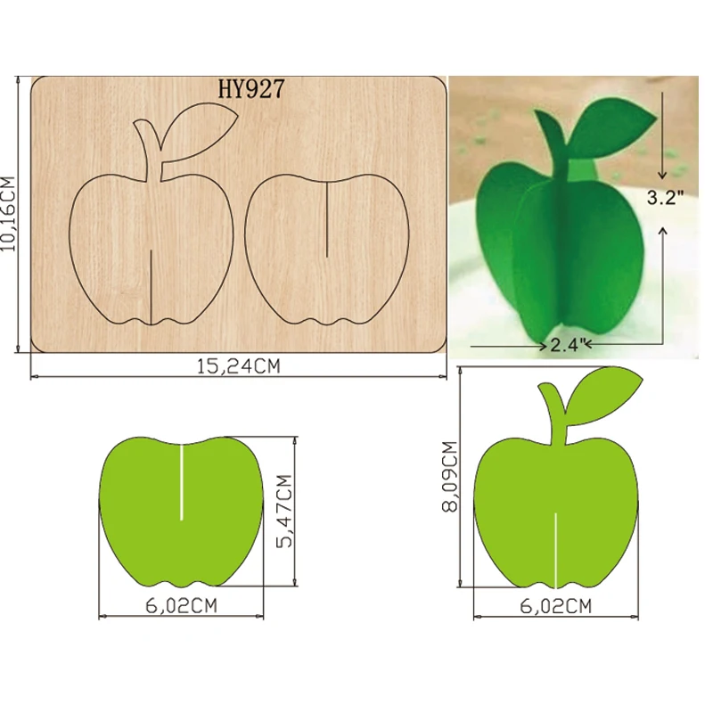 

apple cutting dies 2019 die cut &wooden dies Suitable for common die cutting machines on the market