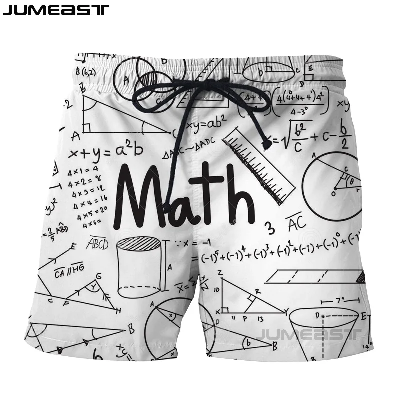 Jumeast бренд для мужчин/для женщин 3D печатных Математика Физика Функциональная панель шорты для спортивный быстрый сухой пляжные повседневное пот брюки - Цвет: 5