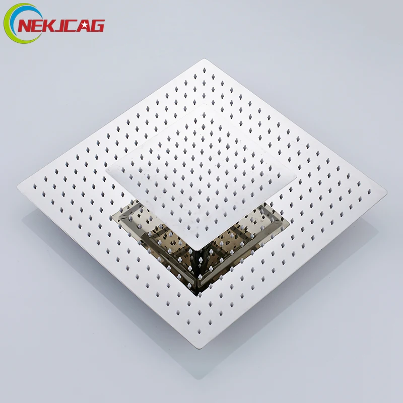 Multiple Size Options Square Rain Shower Head Wall Ceiling Mounted