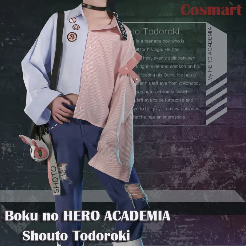 

Anime Boku no MY HERO ACADEMIA figure Shouto Todoroki Cosplay Costume Magazine Fashion Daily Wear Full set For Man Women NEW 201