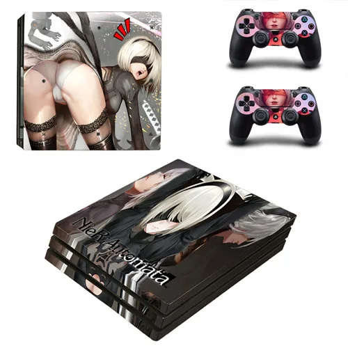 NieR: Automata PS4 Pro наклейка на кожу для sony playstation 4 консоль и 2 контроллера кожи PS4 Pro наклейка на кожу виниловая - Цвет: YSP4P-1408