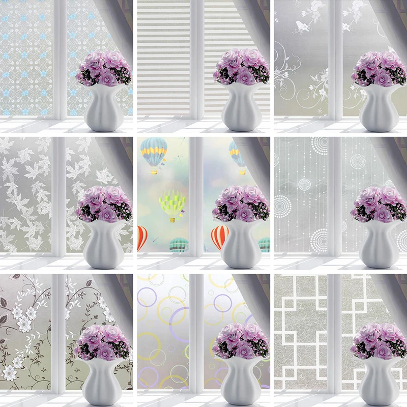Waterproof PVC Frosted Glass Window Privacy Film Sticker Bedroom Bathroom Self Adhesive Film Home Decorative Film Mayitr
