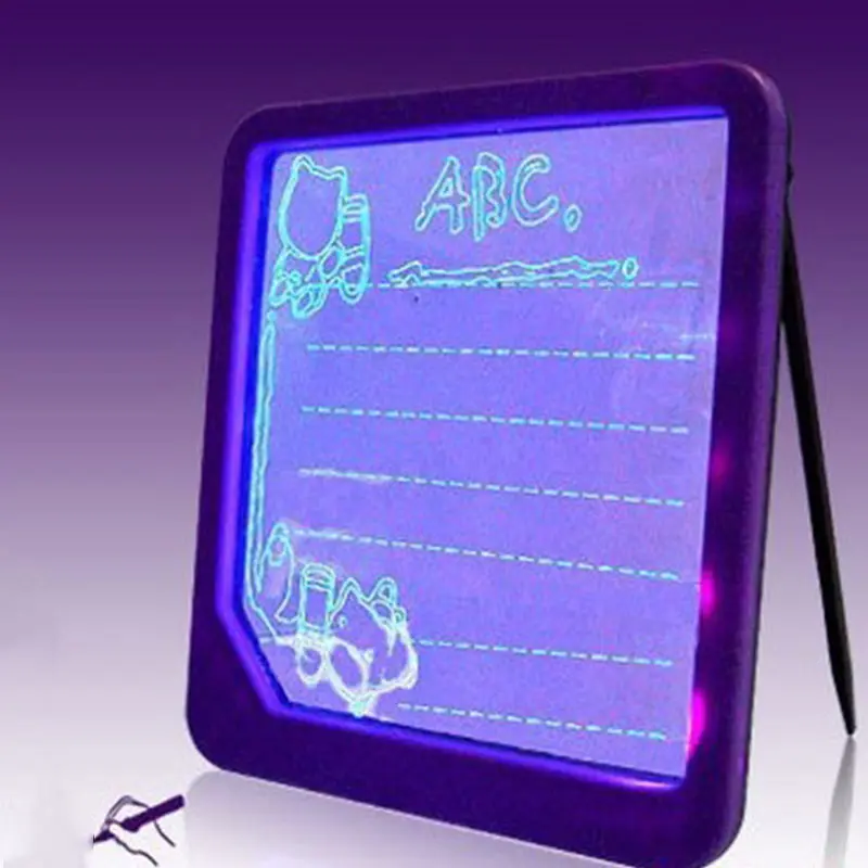 LED Light Fluorescent Writing Board Kids Electronic Luminescent Wordpad Message Board Handwriting Pad Children Toys Gift YJS Dro