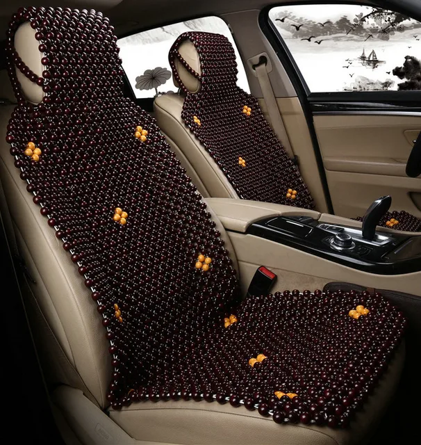 wood beads universal car seat cover 1 piece front seat coverin