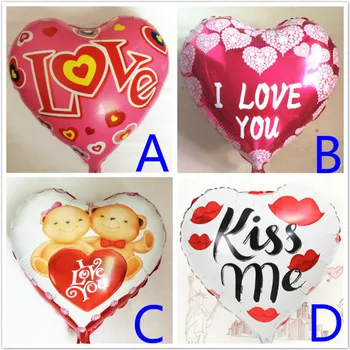 

BEST quanlity!40pcs/lot Mix Love theme mylar balloons Heart ballon for wedding/Valentine's day globos helium casamento
