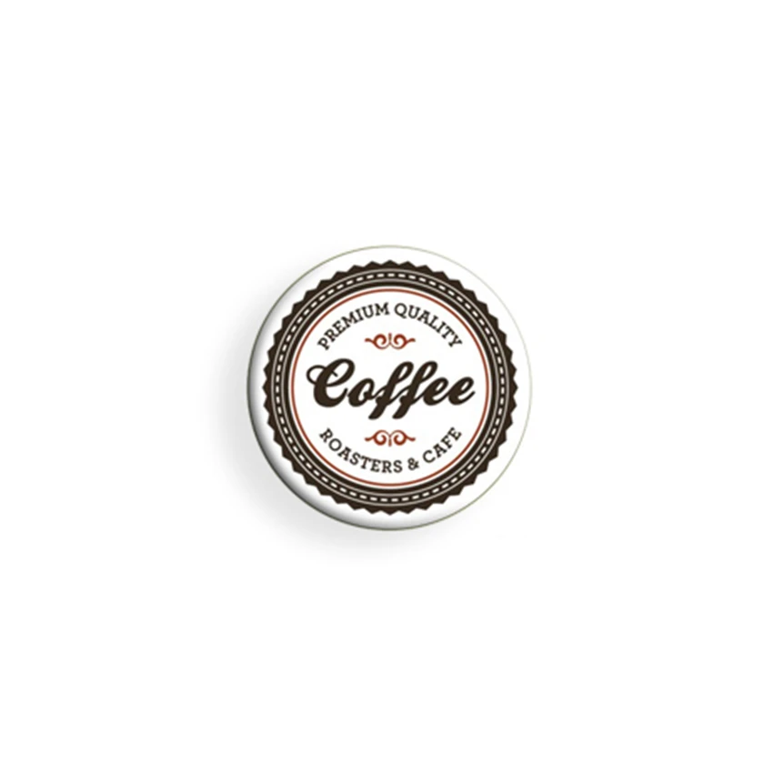 Кофе значок творческие аксессуары для приготовления эспрессо кофеварка брошь кофе тампер чашки чая кружки кафе подарок пара - Цвет: E