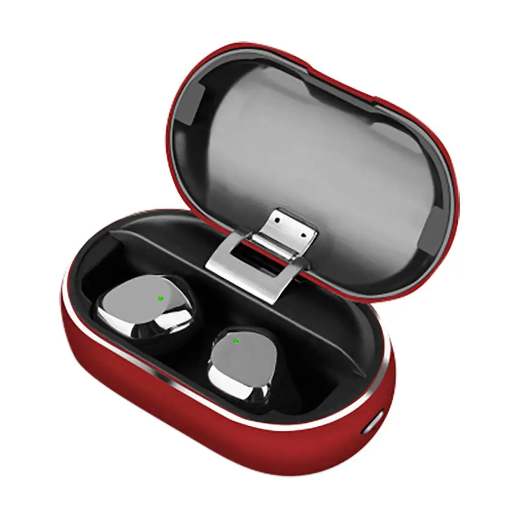 Высокое качество беспроводной Bluetooth 5,0 наушники 1500 мАч power Bank зарядный чехол водонепроницаемые стереонаушники Bluetooth для Iphone - Цвет: Красный