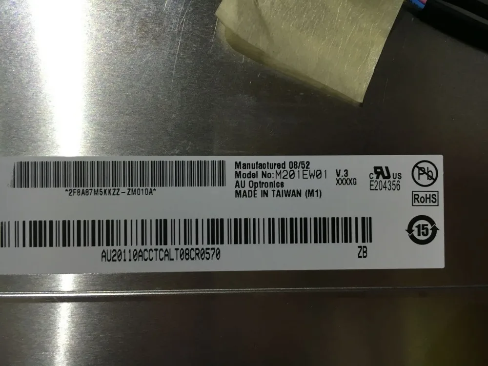 100% тестирование оригинальный A + Grade M201EW01 V3 20 1 &quotЖК экран 12 месяцев гарантии|lcd
