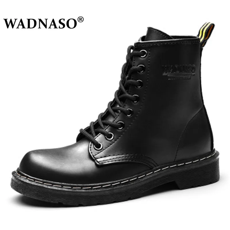 WADNASO/женские ботинки, модная осенне-зимняя обувь на шнуровке, женские черные ботинки на шнуровке, женские ботильоны, женская обувь, Размеры