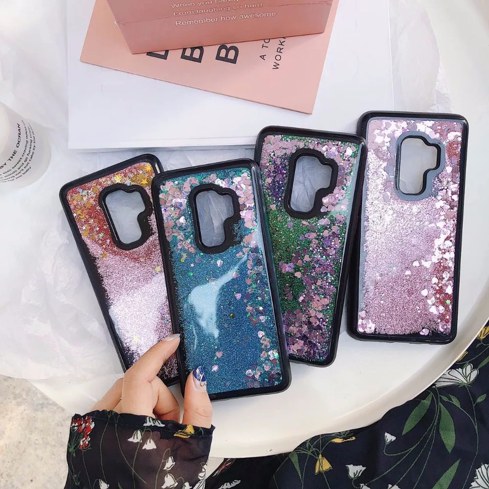 

Case For iphone 7 8 6 6S Plus Bling Quicksand Glitter Soft TPU Cover For iphone X XR XS Max Dynamic Liquid phone Back Case Cover