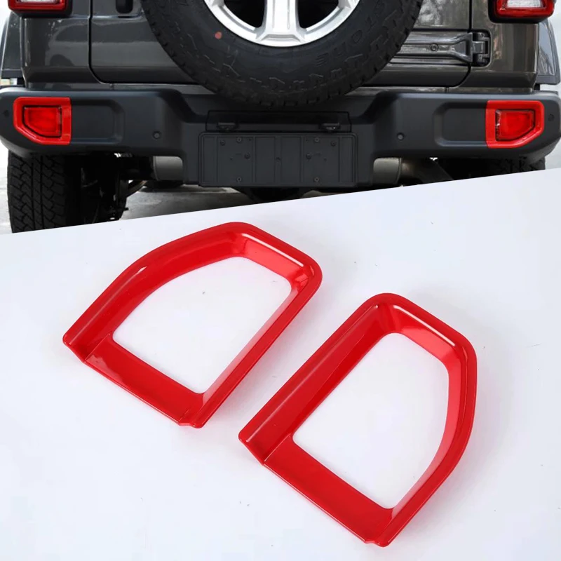Rear Bumper Fog Lights Lamp Cover Trim Tail Decoration Frame 2 Pcs ABS For Jeep Wrangler JL 2018 / Colors Choice | Автомобили и