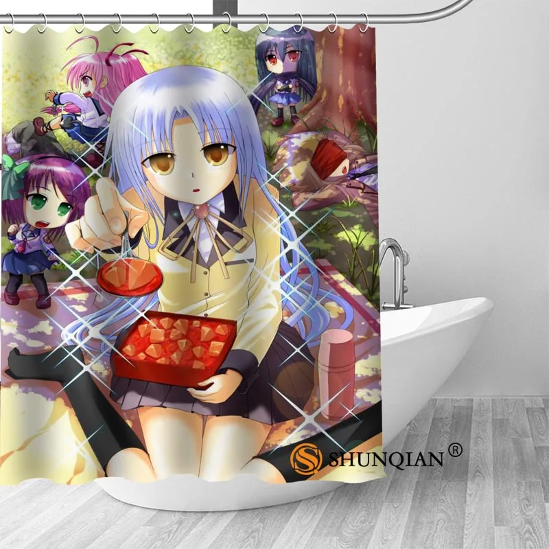 Новинка, занавеска для душа Angel Beats, украшения для ванной комнаты, для дома, водонепроницаемая тканевая занавеска для душа, занавеска для ванны A18.1.3