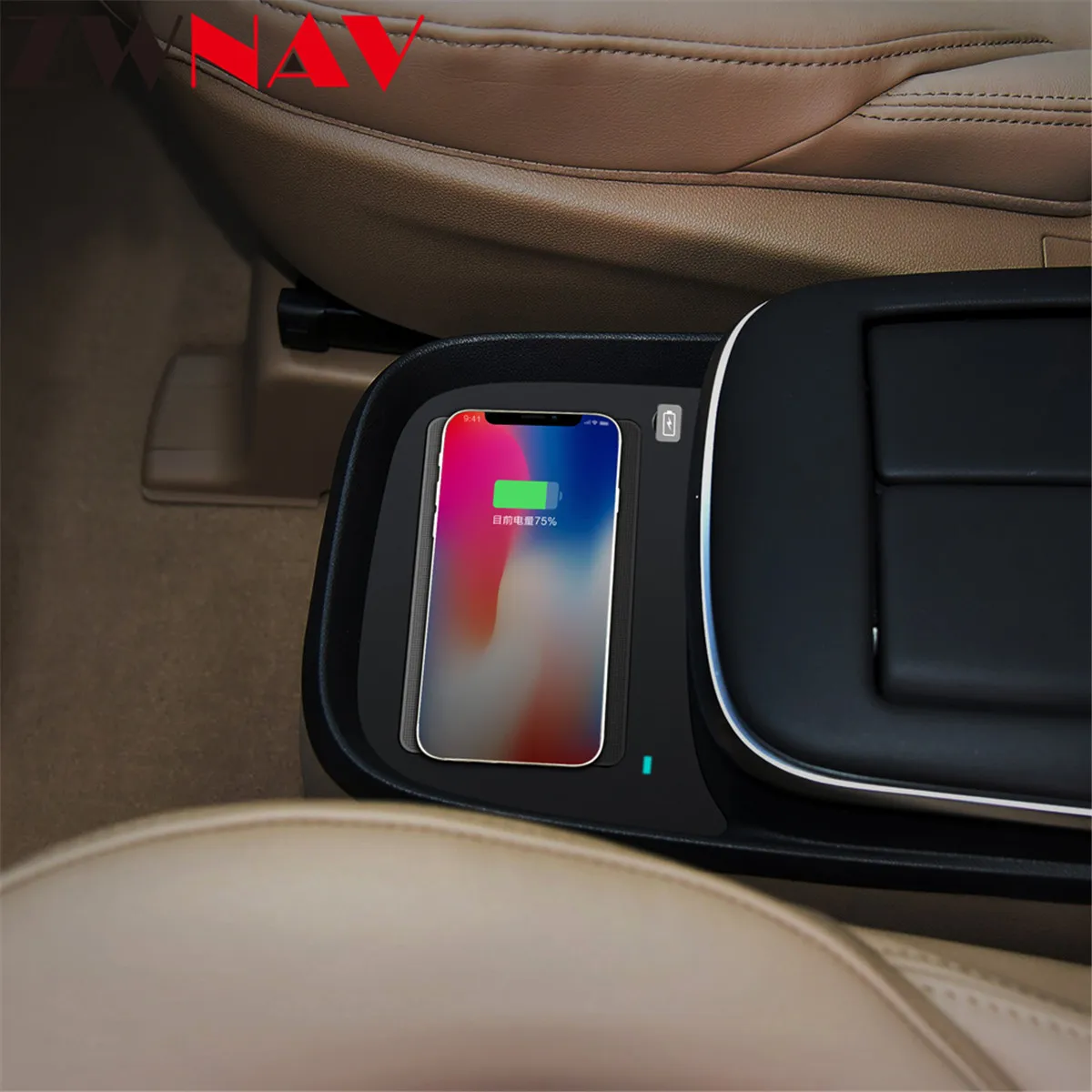 

QI car wireless charger For Buick GL8 2017-2018 Intelligent Infrared Fast Wireless Charging Car Phone Holder for iphone/Samsung