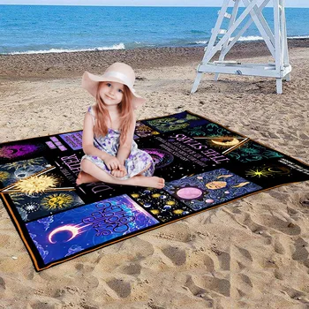

Camping Picnic Quilt Blanket Home Decorative Quilt Rectangle for Outdoor Gift Beach Mat Sleeping Pad Beach Blanket Sand Free Mat