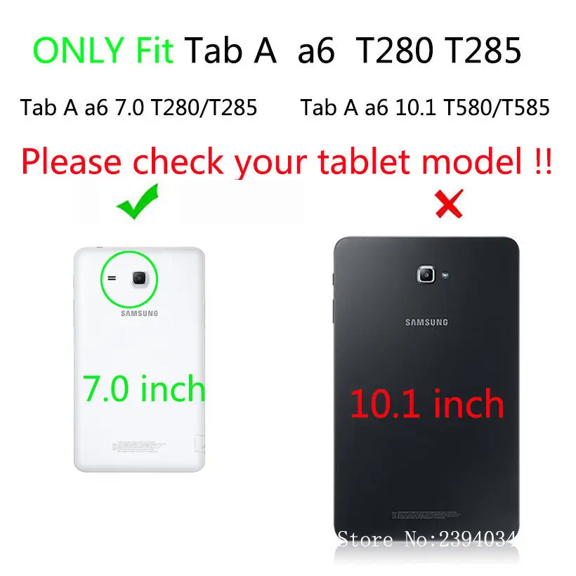 Модный чехол-накладка для samsung Galaxy Tab A A6 7,0 T280 T285 SM-T285 7,", Чехол Smart Cover Funda, кожаный чехол-подставка для планшета