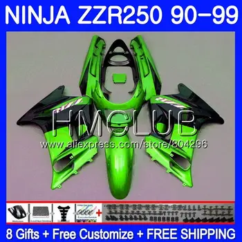 

Body Green black For KAWASAKI NINJA ZZR 250 ZZR-250 95 96 97 98 99 Bodywork 55HM.17 ZZR250 1995 1996 1997 1998 1999 Fairing Kit