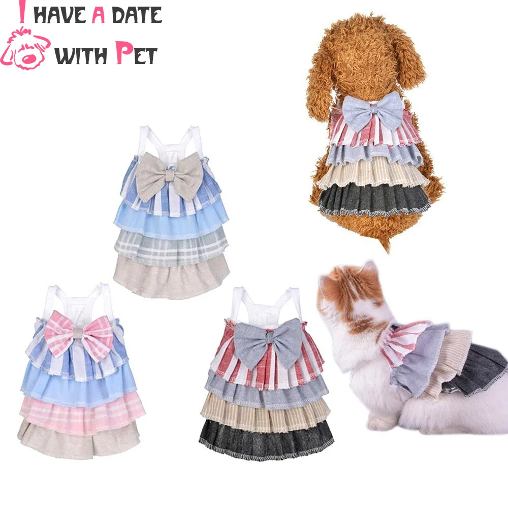 

Pets Spring Summer Wear New Pattern Be Listed Small-sized Dog Dog Kitty Multi-storey Cake Skirt Dress Camisole Disorderly Skirt
