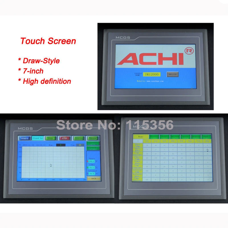 ACHI IR12000 3 тепла зон паяльная станция+ 27 шт. 90 мм Универсальный BGA трафареты Диагональ reball станция 18 бесплатный подарок