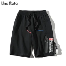 Una Рета шорты Для мужчин Лето стороны пряжки дизайнерские шорты уличной хип-хоп Для мужчин s Повседневное печати с карманами мешковатый шорты