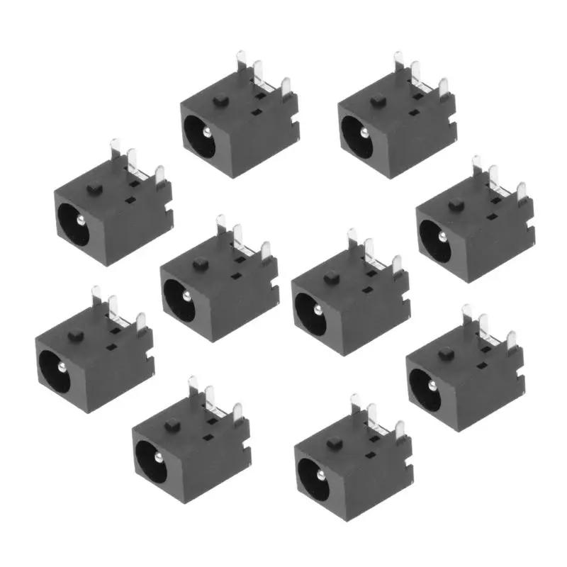 10 шт. DC-044 5,5x2,1 мм DC Мощность Разъем 3-контактный Панель разъем для монтажа на J6PD