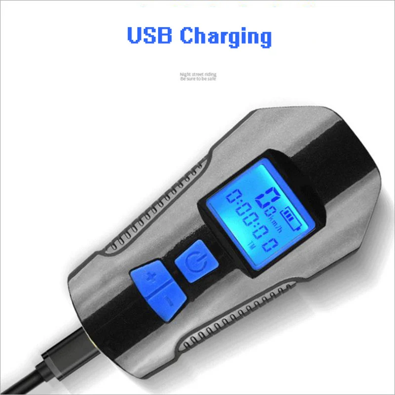 Велосипедная лампа с USB зарядкой светодиодный сильный свет наружные