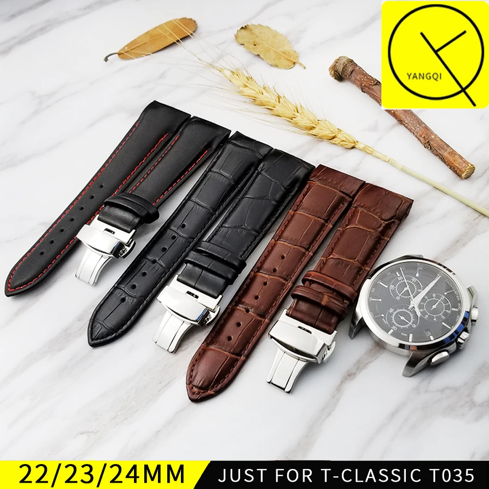 

Calf Leather WatchBand for Tissot Watch T-CLASSIC COUTURIER Watch T035 Watchstrap 22mm 23mm 24mm T035407 T035410 T035428 T035614