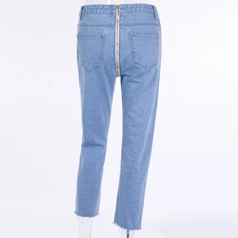 Disweet 2019 обтягивающие джинсы женская мода стрейч Повседневное дамы брюки синий Высокая Талия Джинсы Sexy промытый карандаш брюки летние