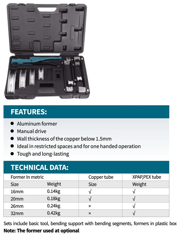 Руководство XPAP Pex Трубогибочные инструменты Медный трубчатый изгиб медный трубогиб с 16,20, 26,32 мм склад в России