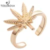 Todorova Christmas Gift Knuckle Rings Women Nature Inspired Delicate Jewelry Maple Leaf Opening Adjustable Ring ► Photo 1/6