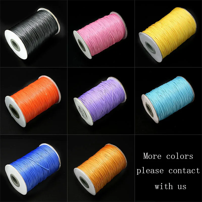 

Wholesale 1/1.5/2MM Wax Cord 5-15m/lot multiple color Jewelry Cord Jewelry Making 2019 Fashion