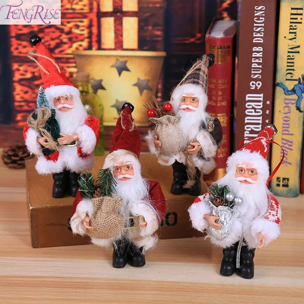 

FENGRISE Santa Claus Crafts Christmas Ornaments Kids Doll Toy Gift Christmas Decorations For Home 2019 Navidad Xmas Party Decor