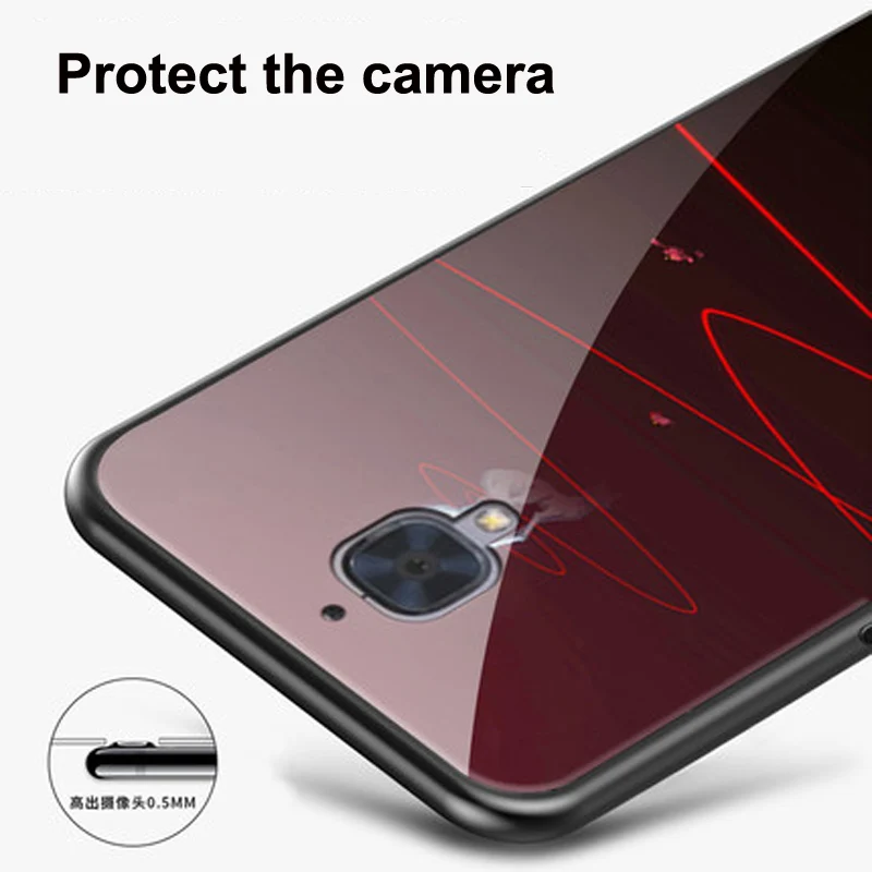 Чехол для Oneplus 3 A3000 чехол 1 + из закаленного стекла жесткий накладка мягкого ТПУ с