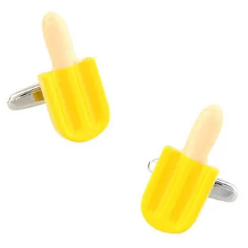 

Yellow Ice Cream Cufflink Cuff Link 15 Pairs Wholesale Free Shipping