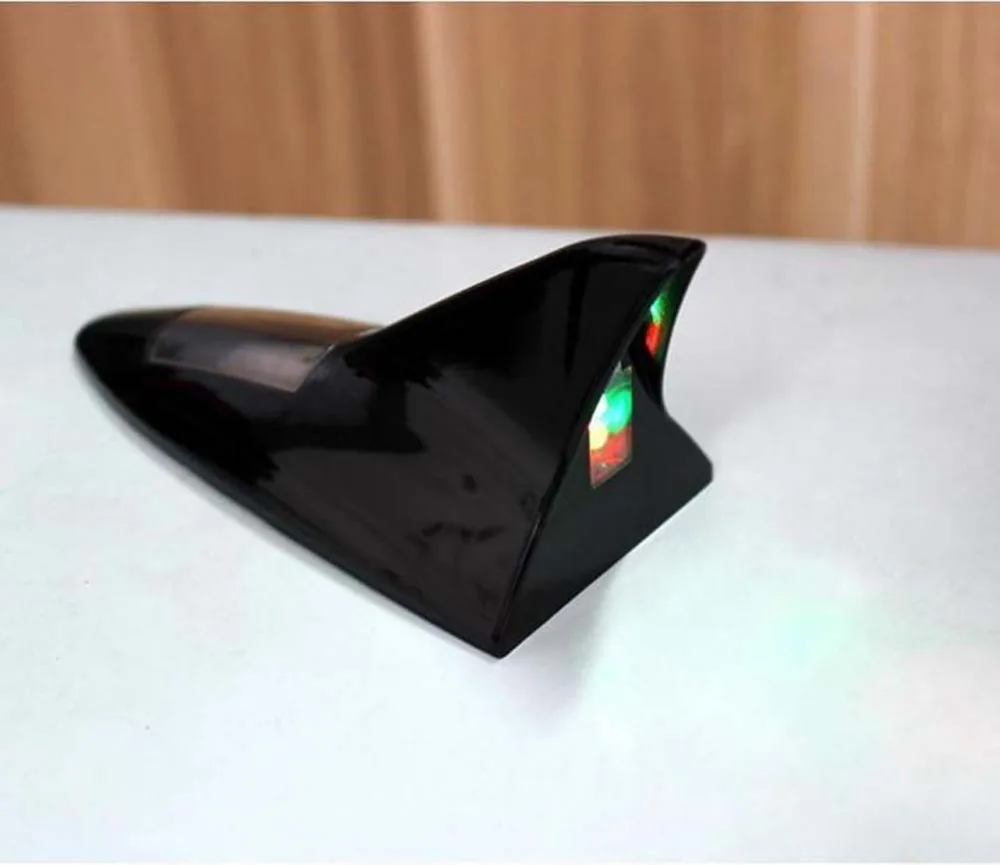 led solar car warning light 8leds shark fin antennas car Strobe Antenna