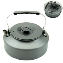 1.6L portátil Cafetera Tetera Hervidor de Agua De Aluminio de Supervivencia Que Acampa Al Aire Libre
