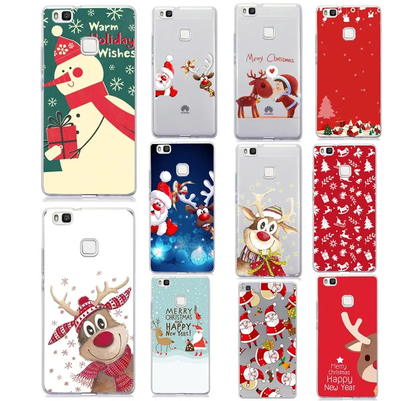 

Winter Christmas Phone Case For Huawei Honor 9 Lite Luxury Cover Case For Huawei P Smart P20 P9 P10 Mate 10 P8 Lite 2017 Funda