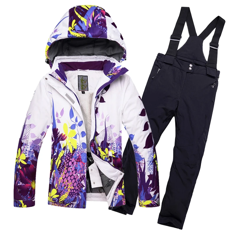 Г. детский лыжный костюм для улицы зимняя водонепроницаемая дышащая теплая флисовая Лыжная куртка в Корейском стиле для мальчиков и девочек, штаны комплект из 2 предметов