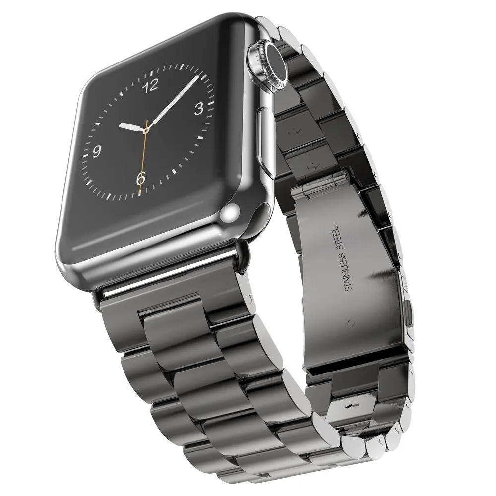 

Stainless Steel Watchband + Adapter for iWatch Apple Watch Series 1 2 38mm 42mm Wrist Band Link Strap Bracelet Black Gold Silver