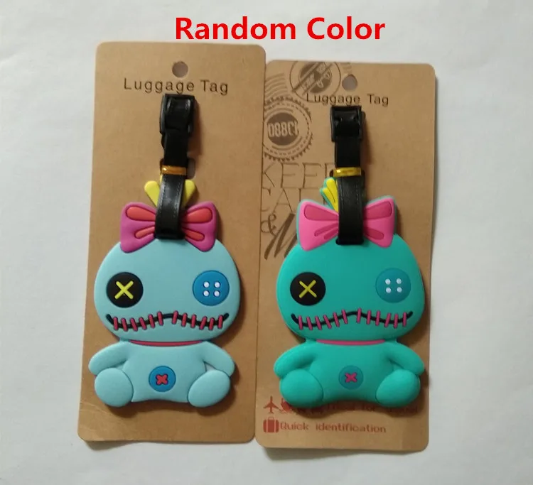 2018 Fashion Stitch Suitcase Luggage Tag Travel Accessories Cute Cartoon ID Address Holder Baggage Label Silica Gel Identify