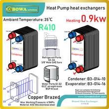 800 ккал R410a PHEs(включая испаритель и конденсатор) отличный выбор для постоянного контроля температуры, таких как температура масла