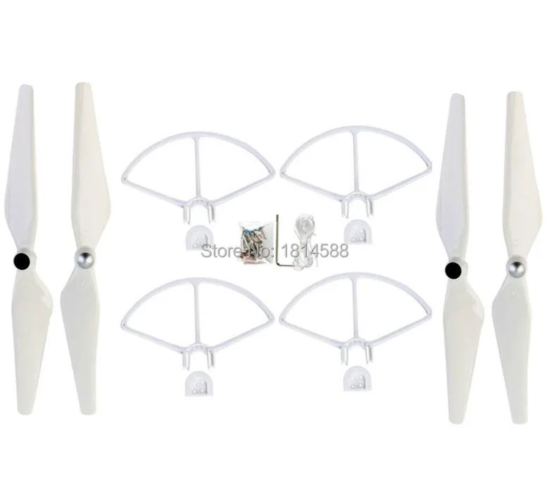Dji Phantom 3 Phantom 2 Phantom 1 Quadcopter Aereo 9450 Lama Autobloccante Bianca E Una Ghiera Di Protezione A Sgancio Rapido