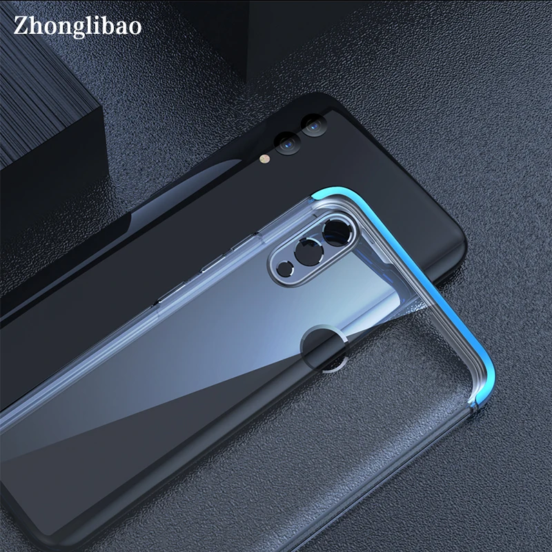 

P Smart 2019 360 Protection Transparent Hard Case for Huawei P Smart 2019 Honor 10 Lite Plating PC Shockproof Clear Back Cover