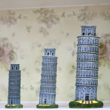 

Resin Model Handicraft Ornaments Leaning Tower Pisa European-style Home Decorations Tourist Souvenirs Sculpture Furnishing Gifts