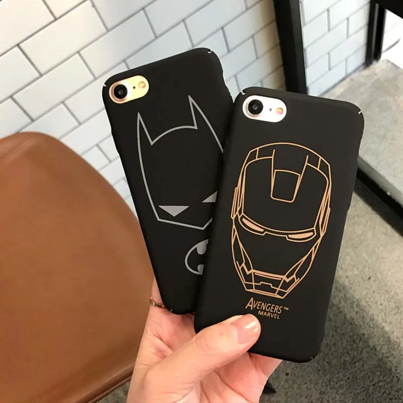 

Marvel Iron Man Spiderman Phone Case For iPhone X XR XS Max 6 6S 7 8 Plus PC Hard Case Matte Full Back Cover