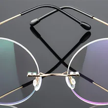 Eyesilove винтажные женские Титан сплав Оправы для близорукости, очки, круглые линзы очки для близоруких очки с диоптриями-0,50-6,00