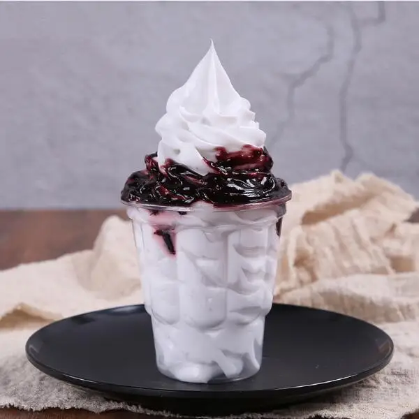 

Fake Sundae Ice Cream Model; Simulated food Dessert snacks; Yogurt pudding;Ice cream props model